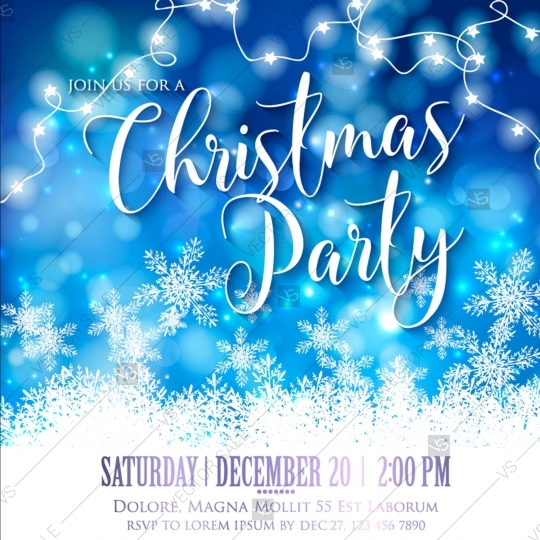 540x540 Merry Christmas Party Vector Invitation Holiday Vector