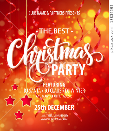 394x450 Vector Christmas Party Design Template Vector