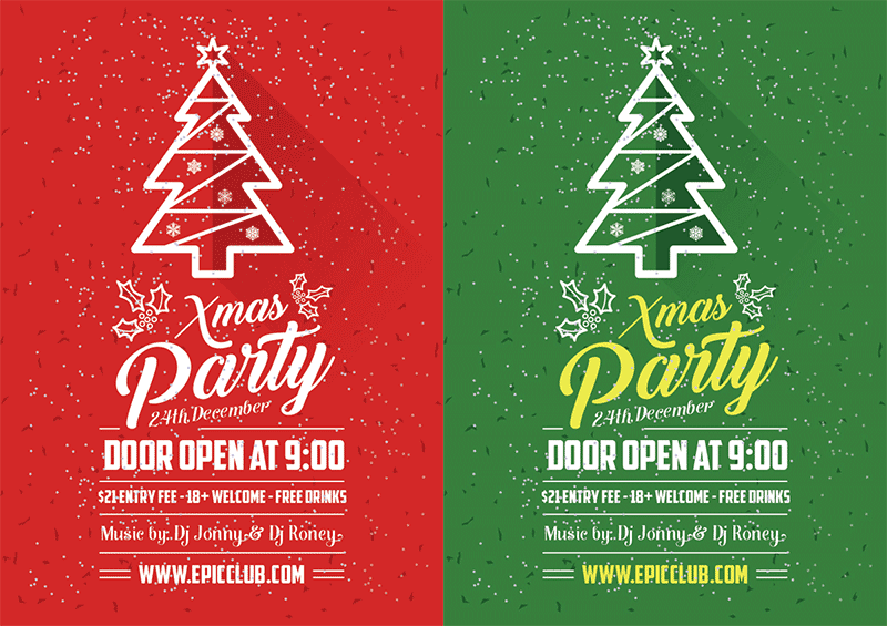 800x565 Christmas Party Poster