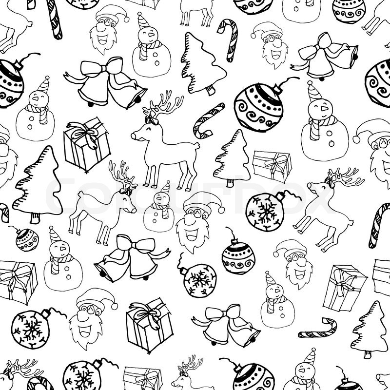 800x800 Image Of Seamless Christmas Pattern Stock Vector Colourbox