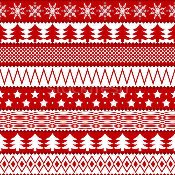 600x600 Red And White Christmas Pattern Vector Illustration Snezana