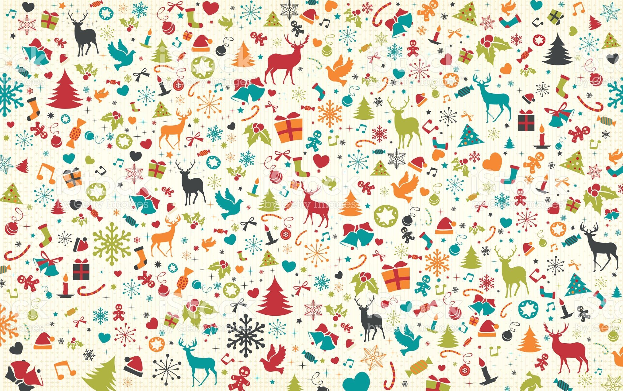 2048x1287 Vector Pattern Background Contains Christmas Symbols And Icons