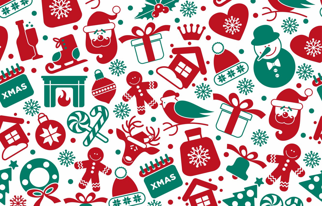 1332x850 Wallpaper Background, Vector, Texture, Christmas, Winter