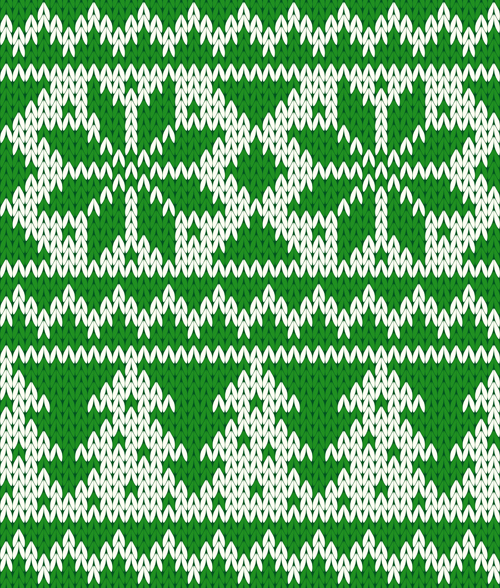 500x588 Knitted Fabric Christmas Pattern Vector Set Free Download