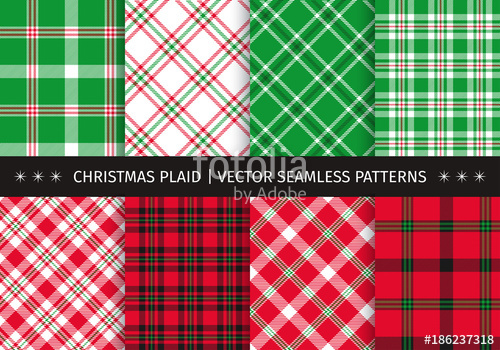 Set Of Christmas Plaid And Tartan Seamless Patterns Vector 500x350 Set Of Christmas Plaid And Tartan Seamless Patterns Vector