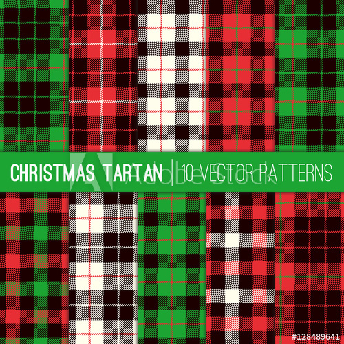 Christmas Tartan Plaid Patterns Red, Green, White And Black 500x500 Christmas Tartan Plaid Patterns Red, Green, White And Black