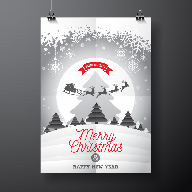 626x626 Christmas Poster Design Vector Premium Download