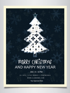 279x368 Christmas Poster Free Vector Download