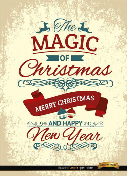 412x570 Christmas Vintage Grunge Poster