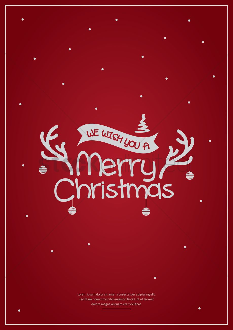 919x1300 Merry Christmas Poster Design Vector Image