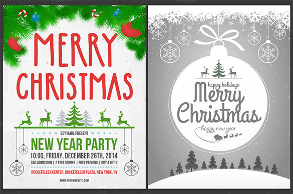 585x389 Christmas Poster Templates