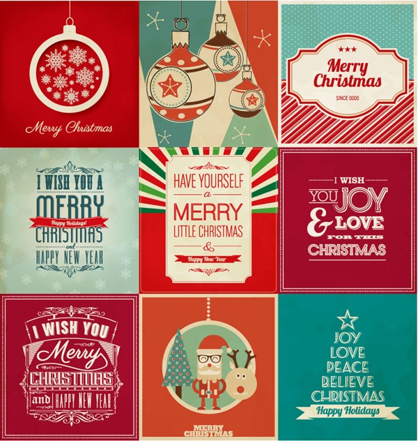 600x632 Retro Christmas Poster Vector Graphics My Free Photoshop World