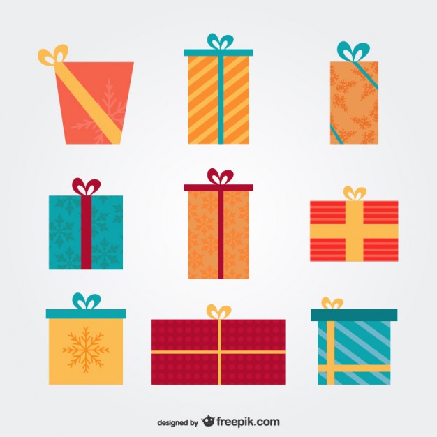 626x626 Christmas Presents Pack Free Vector