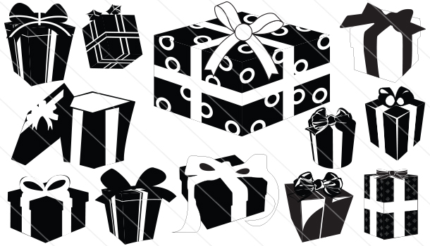 610x350 Huge Collection Of 'christmas Present Silhouette' Download More