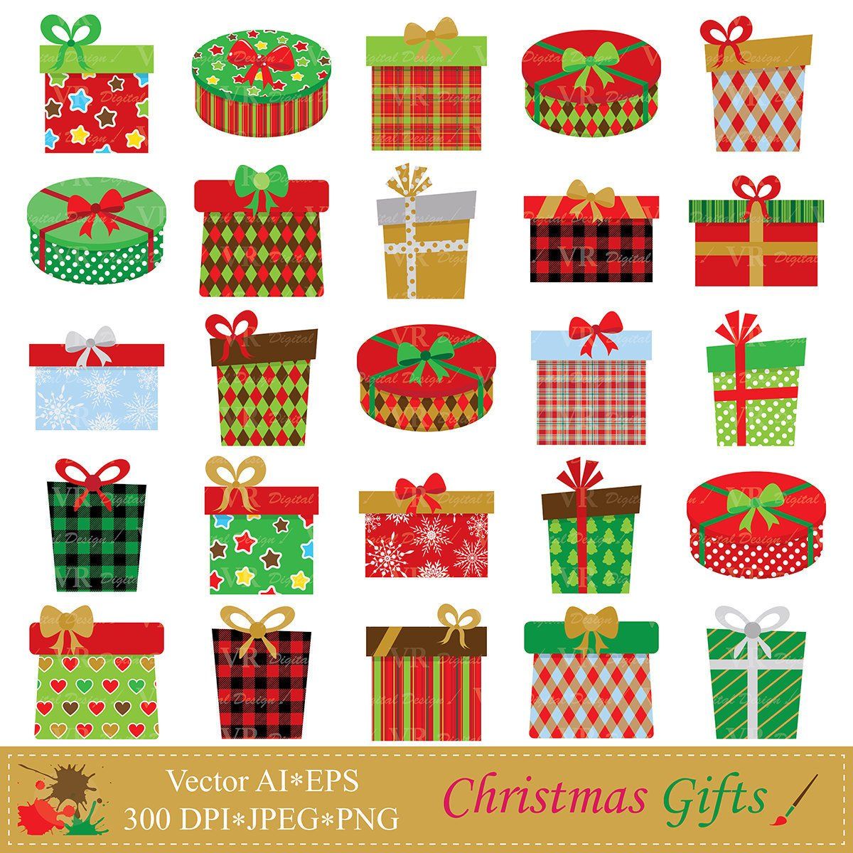 1200x1200 Christmas Gifts Clip Art, Christmas Presents Clipart, Christmas