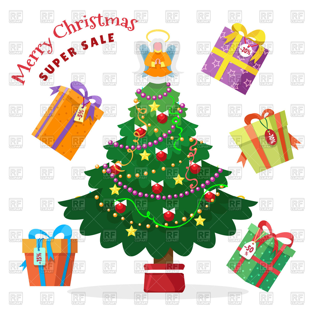 1200x1200 Christmas Sale Background With Fir Tree And Gift Boxes Vector