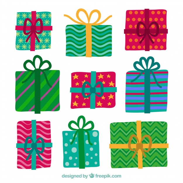 626x626 Colourful Collection Of Christmas Presents Vector Free Download