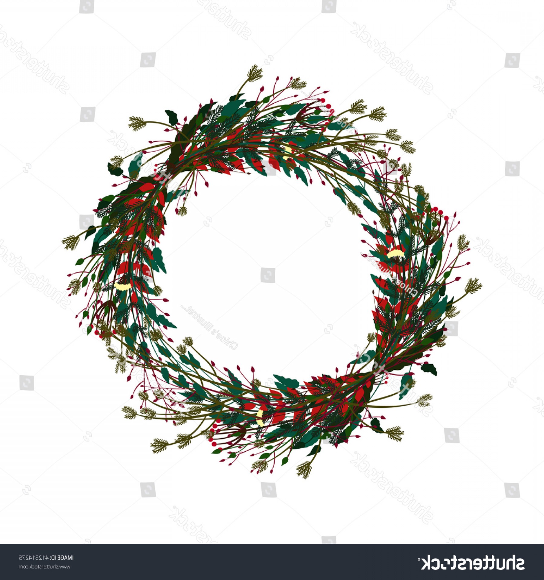 Isolated Christmas Wreath Vector Branches Leaves Catchsplace 1800x1920 Isolated Christmas Wreath Vector Branches Leaves Catchsplace