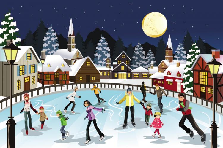 Christmas Scene Illustration 750x499 Christmas Scene Illustration