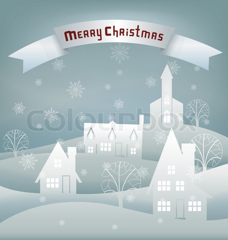 Paper Cut Scene For Christmas Card Stock Vector Colourbox 760x800 Paper Cut Scene For Christmas Card Stock Vector Colourbox