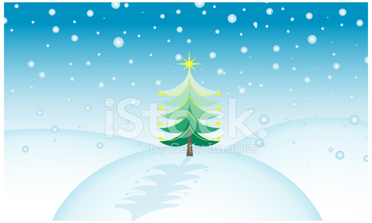 Christmas Scene Vector Stock Vector 733x440 Christmas Scene Vector Stock Vector