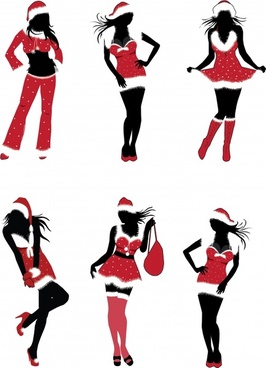 266x368 Christmas Silhouette Free Vector Download