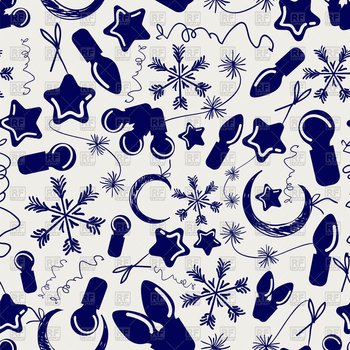 1200x1200 Christmas Silhouettes Seamless Pattern Vector Image Of Silhouettes