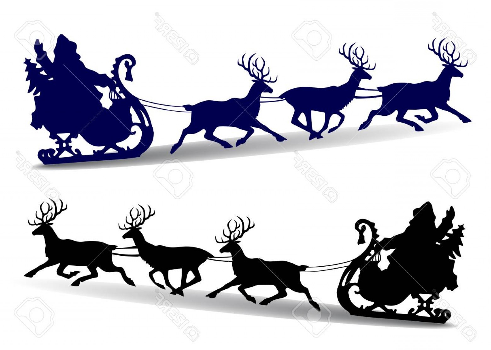 1560x1113 Santa Sleigh Silhouette Vector Cqrecords