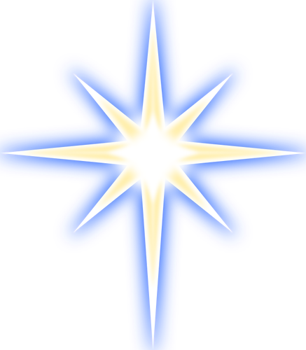 437x500 Christmas Star Vector Image