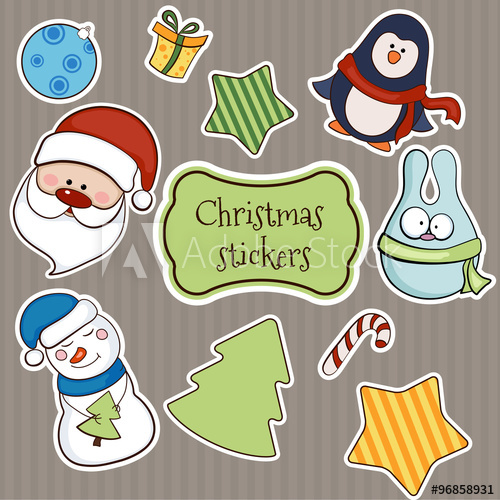 500x500 Christmas Stickers Vector