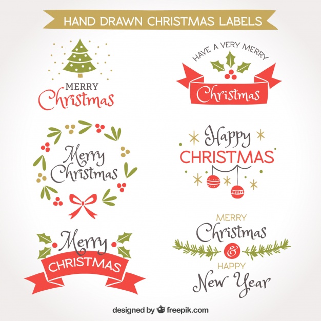 626x626 Collection Of Vintage Christmas Stickers Vector Free Download
