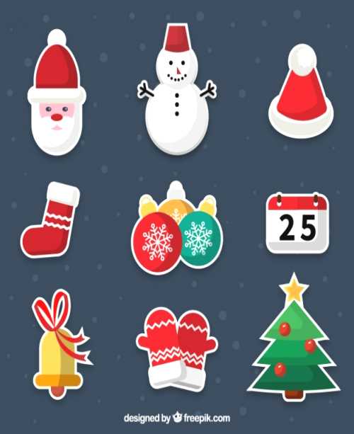500x613 Xmas Images Free Clip Art Variety Od Christmas Stickers Vector