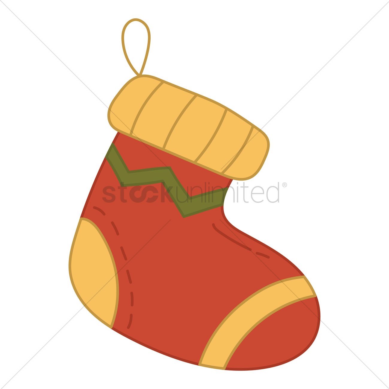 1299x1300 Christmas Stocking Vector Image