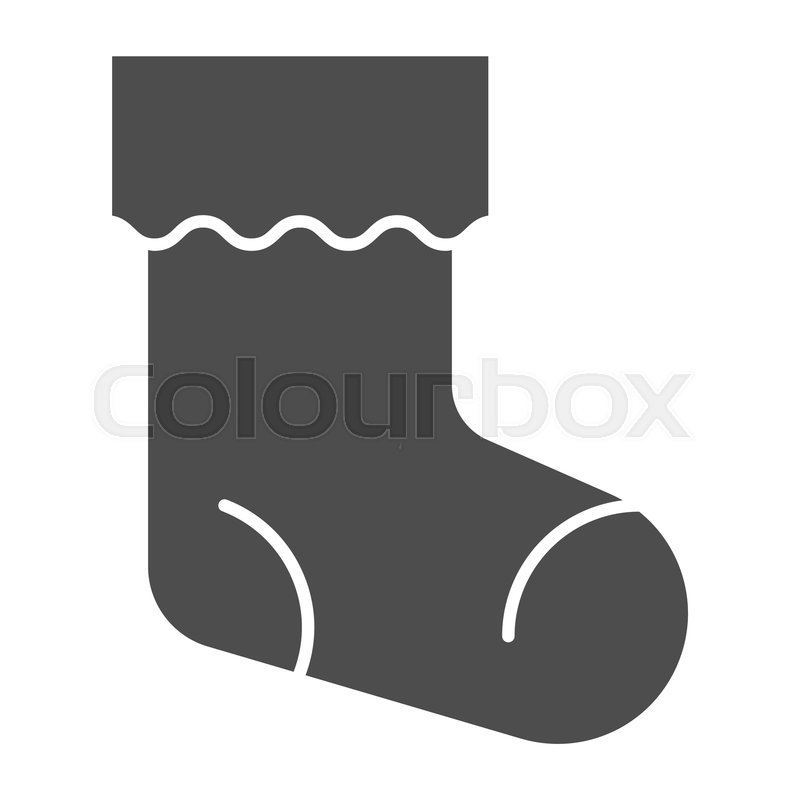800x800 Christmas Stocking Solid Icon Xmas Stock Vector Colourbox
