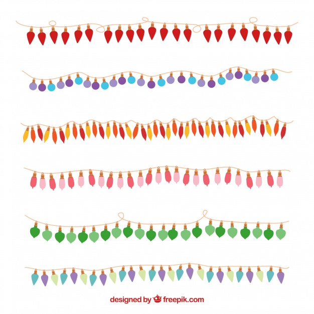626x626 Creative Christmas String Lights Vector Free Download