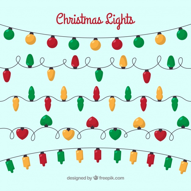 626x626 Decorative Christmas String Lights Vector Free Download