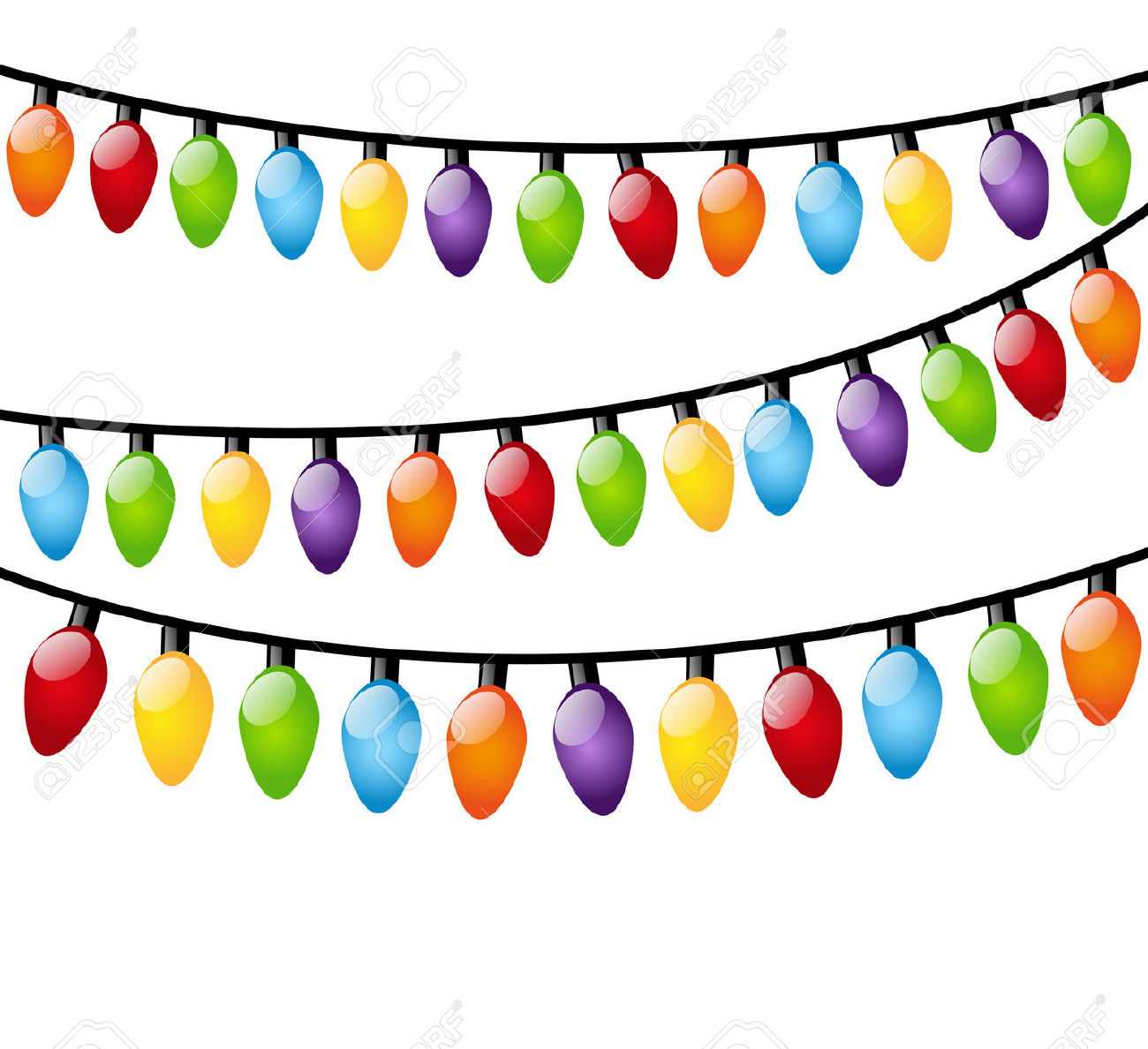 1300x1188 Christmas Lights Cartoon Clipart