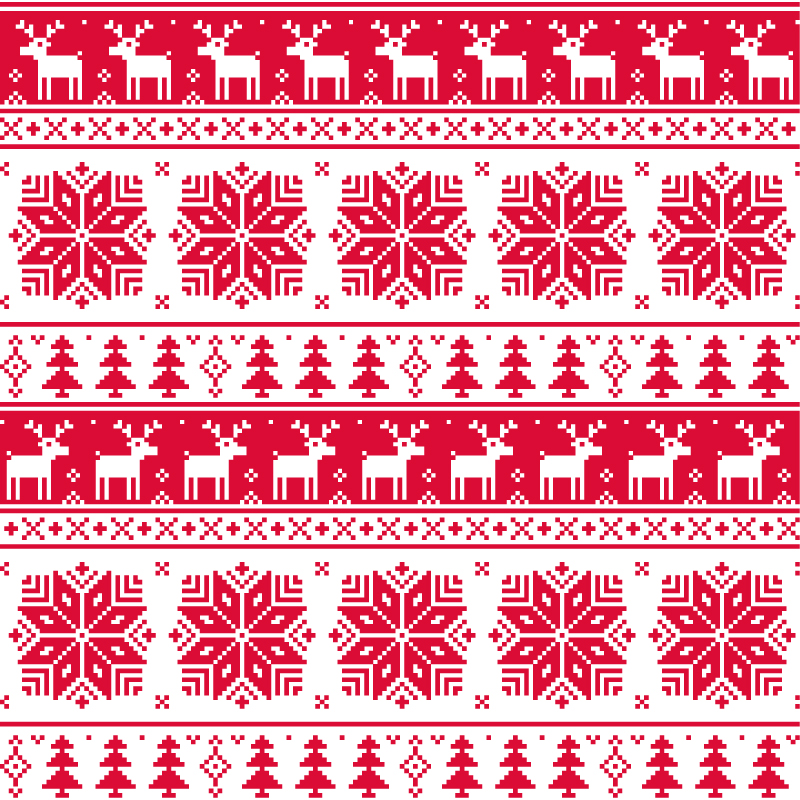 800x800 Red Christmas Knitting Pattern Background Vector Free Vector