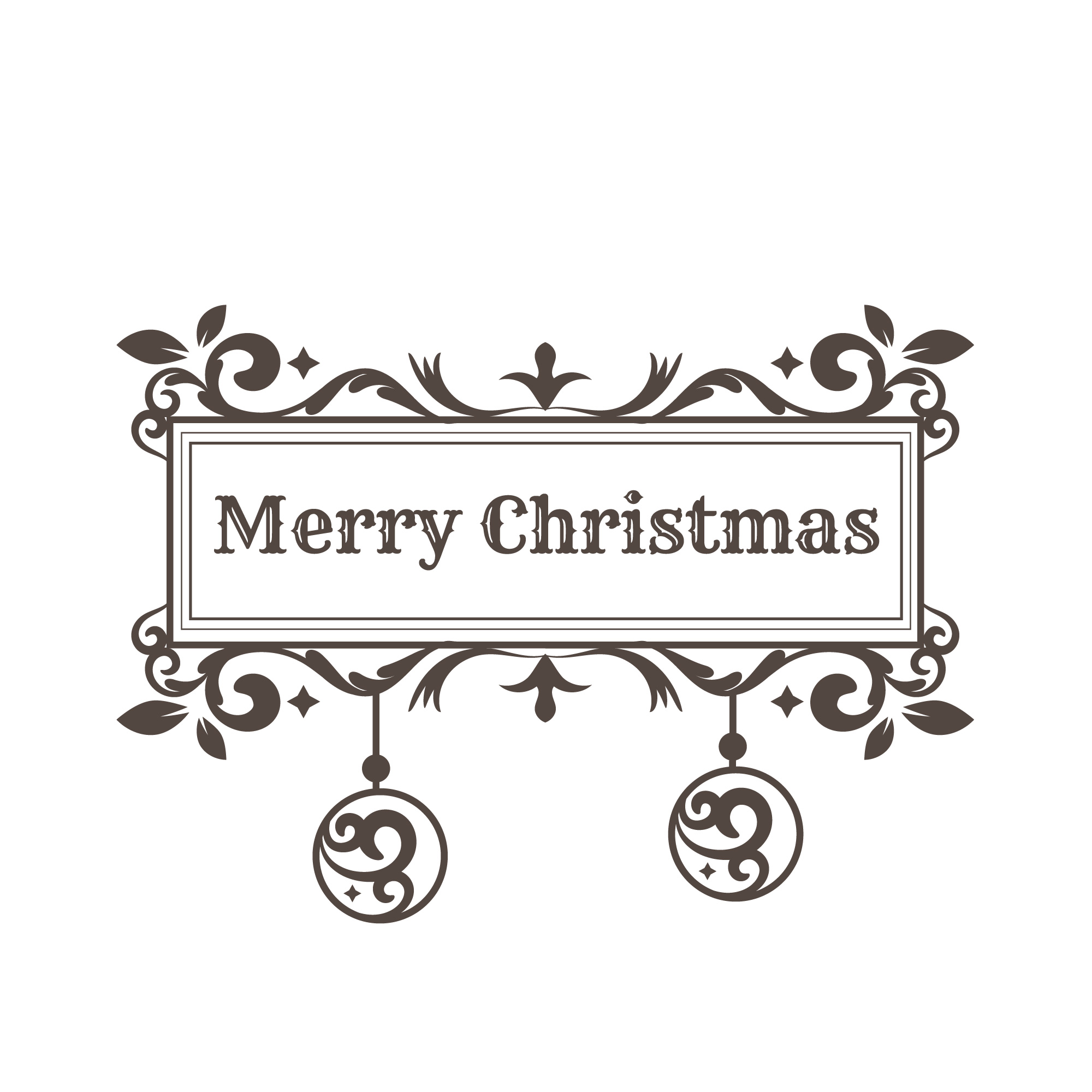 2000x2000 Christmas Swirl Free Vector Art