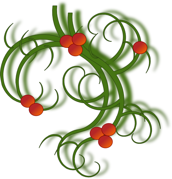 576x599 Christmas Swirls Clip Art