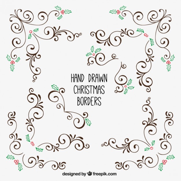 626x626 Christmas Swirl Ornaments Vector Free Download