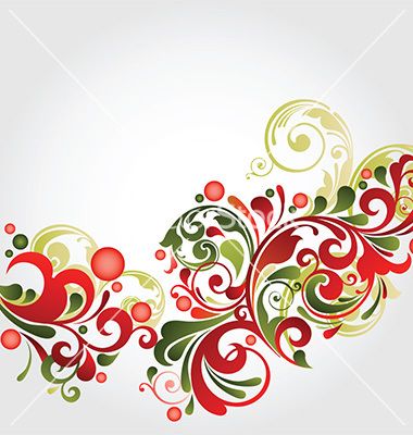 380x400 Christmas Swirls Vector