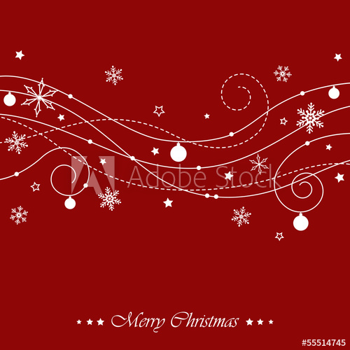 500x500 Christmas Swirls On Red Background