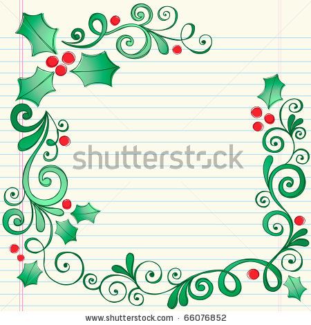 450x470 Stock Vector Hand Drawn Christmas Holly Leaves Sketchy Notebook