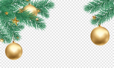 450x270 Christmas Holiday Greeting Card Background Template Of Golden Ball