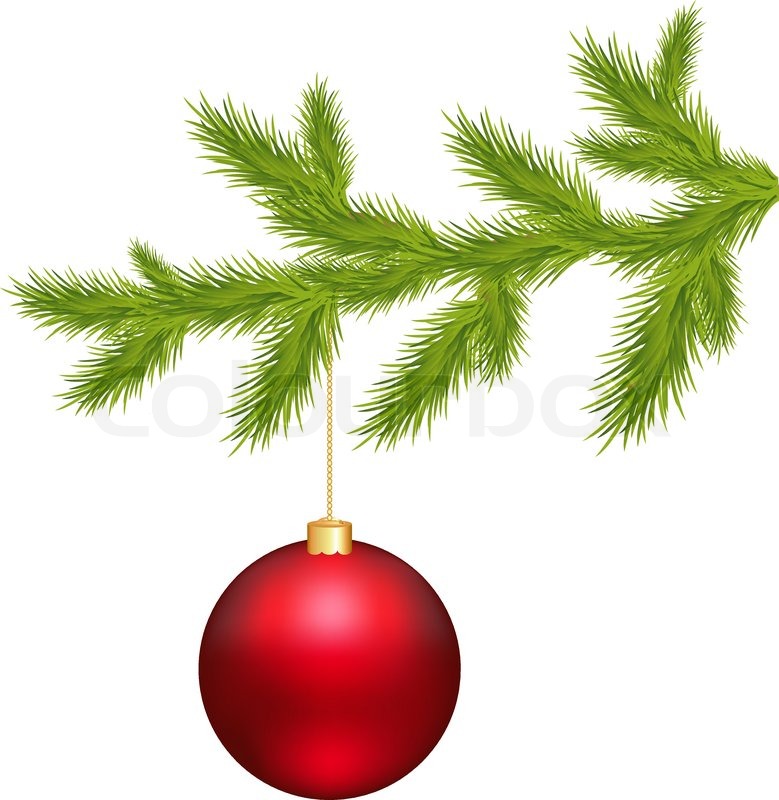 779x800 Branch Of Christmas Tree And Christmas Stock Vector Colourbox