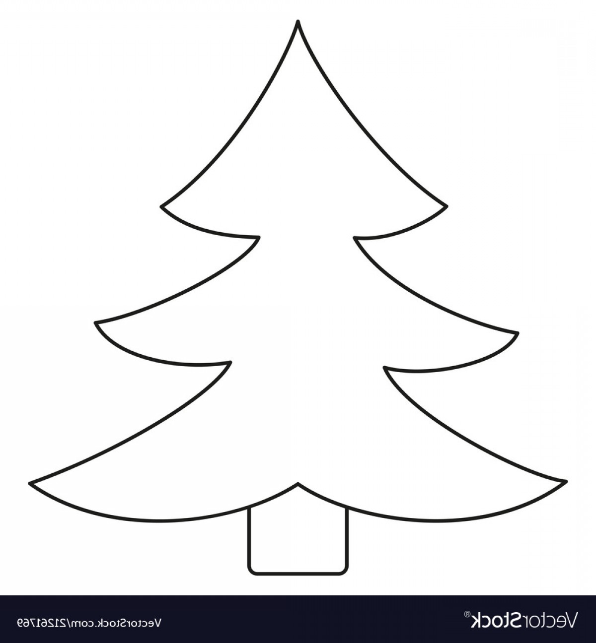1200x1296 Line Art Black And White Fir Tree Vector Cqrecords