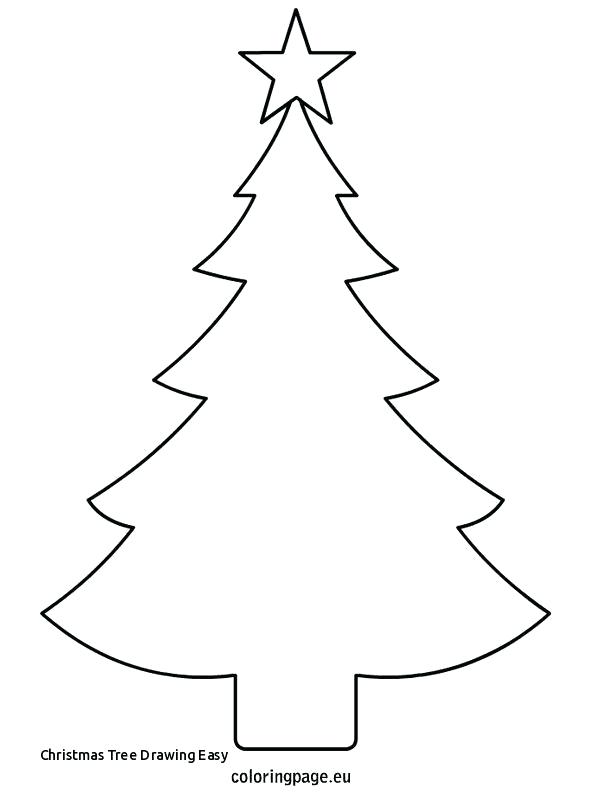 595x804 Line Drawing Christmas Tree