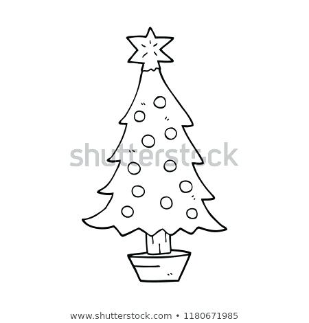 450x470 Line Drawing Christmas Tree