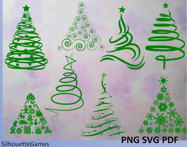 794x623 Christmas Trees Vector Clipart Tree Clipart Digital Etsy